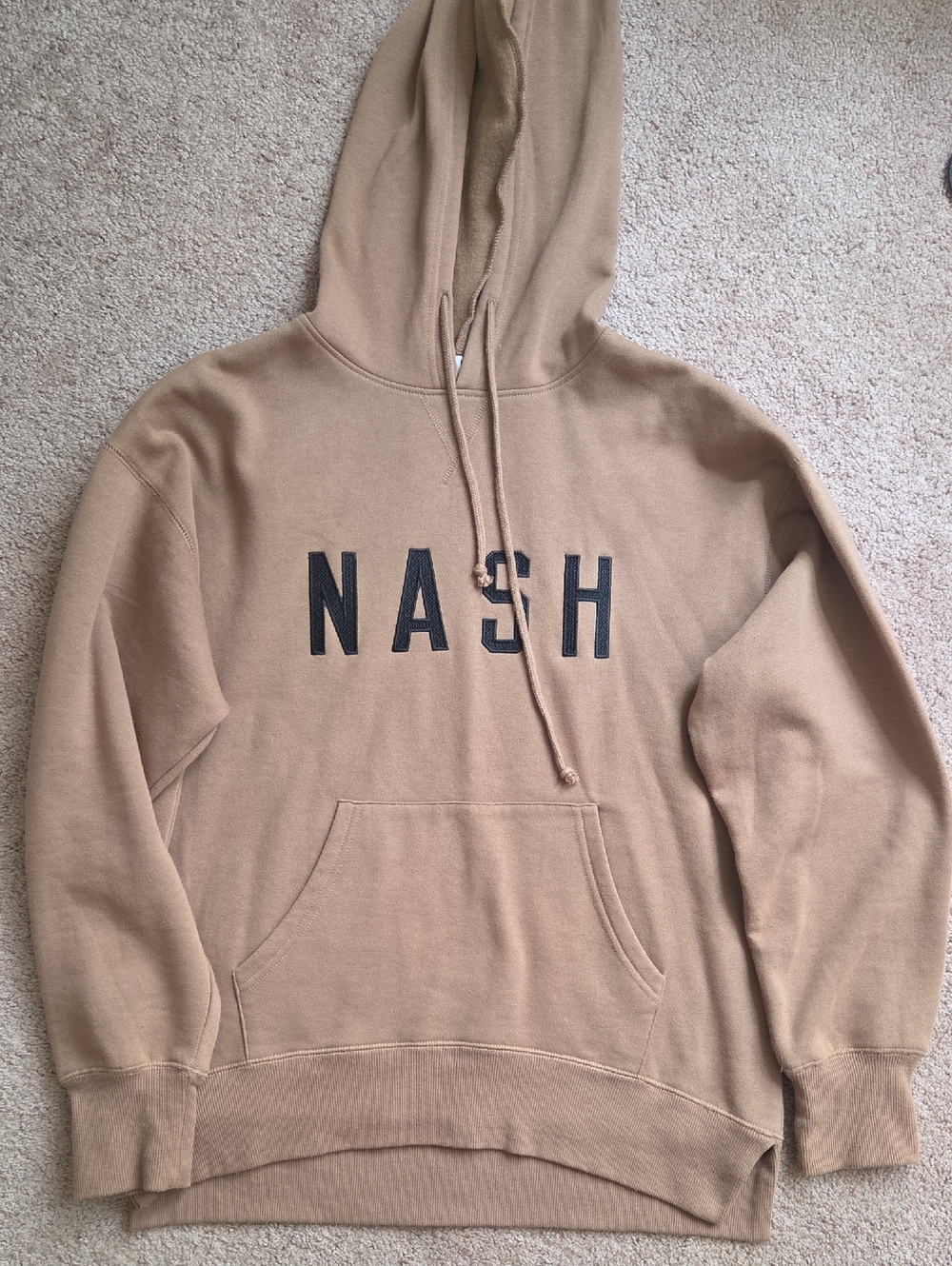 NASH Tan Pullover Hoodie - Casual Women’s Sweatshirt *LIKE NEW* worn once